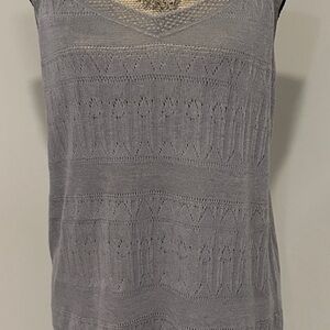 American Eagle Gray Lace cami spaghetti strap tank Top size XL